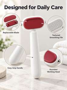 2-In-1 2026 New Double-Sided Foot Callus Remover, Replaceable Stainless Steel Blades, Removes Dead Skin, Portable Manual Foot Exfoliating Tool, Suitable For Thick, Hard And Cracked Skin, Foot Care Tool - Multicolor - View 3