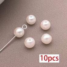 10/20pcs Sakura Pink ABS Faux Pearl Beads Smooth Round Hole Faux Pearl Spacer Beads For DIY Handmade Bracelet Necklace Jewelry Making - Baby Pink - View 15