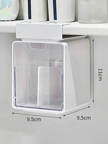 Cosmetic Storage Box, Expandable Storage Box, Bathroom Cotton Swab Storage, Minimalist Bathroom Storage Cabinet, Suitable For Storing Cotton Pads, Lipstick, Cleaning Swabs And Other Items, Equipped With Cosmetic Storage Box, Extendable Bathroom Shelf, Effectively Organize Bathroom Vanity - Multicolor - View 12