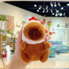Capybara Plush Doll Cartoon Keychain Pendant, Soft Plush Doll Backpack Pendant, Car Bag Keychain Decoration Gift Keychain, Capybara, Capybara Plush, Capybara, Crochet Capybara, Capybara Bag - Multicolor - View 16