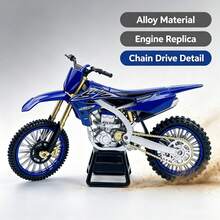 Model Sepeda Motor Off-Road Die-Cast Paduan Logam, Replika Sepeda Motor Off-Road dengan Peredam Kejut, Tersedia Berbagai Warna, Hiasan Pajangan Meja, Dekorasi Koleksi Hobi, Hadiah Liburan Tahun Baru - MultiWarna - View 4