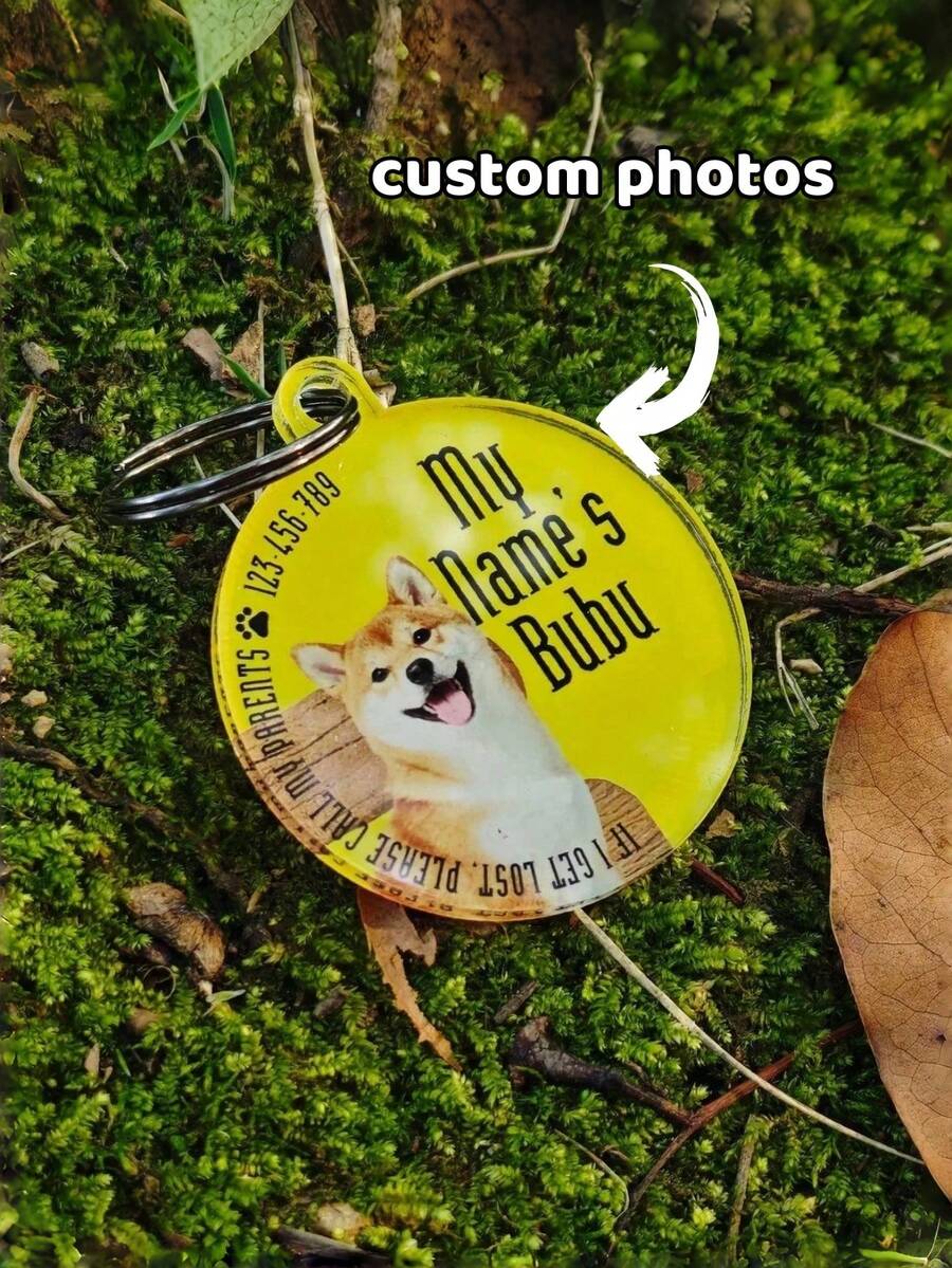 Personalized Dog Tag, Custom Photo And Name, Personalized Gift - Multicolor - View 1