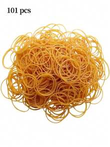 51/101 Durable Elastic Natural Rubber Bands, Suitable For Money, Envelopes, Food Packaging And Craft Projects, Used For Bundling And Organizing Cables, Documents And Office Supplies, Suitable For Home, School And Workplace - Yellow - View 9