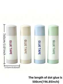 4pcs 360° Rotatable Glue Pens, High Viscosity Double-Sided Adhesive, Suitable For Scrapbooking, Card Making, School Crafts, Office Paper Fixing And Sticker Decoration - Dot Glue Tape - View 5