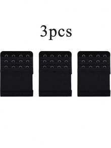 3pcs Women's Bra Extender, 2-Hook/3-Hook/4-Hook Optional, Soft Elastic Back Bra Extender, Bra Extender, Women's Lingerie Bra Fastener - Multicolor - View 17