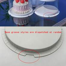 1pc Party Holiday Gift Box, Transparent Round With Random Ribbon, Christmas/Birthday Cake Box, 3-In-1 Handheld Birthday Gift, Wedding, Bouquet, Collection Decoration, Mother's Day, 18th Birthday Gift - Round White Lid White Base - View 12