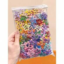 100/50/30/10pcs Cute Y2K Five-Pointed Star BB Clips, Colorful Hair Clips, Basic Hair Accessories - Suitable For Girls, Daily School, Party, Sports, Ae - Multicolor - Ver 3