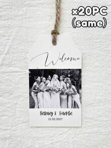 Customizable Photo Gift Tags With Jute Twine, Suitable For Wedding Favors, Bridal Shower, Anniversary, Party Decor And Holiday Gift Wrapping - Multicolor - View 20