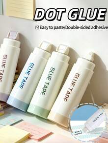 4pcs 360° Rotatable Glue Pens, High Viscosity Double-Sided Adhesive, Suitable For Scrapbooking, Card Making, School Crafts, Office Paper Fixing And Sticker Decoration - Dot Glue Tape - View 8