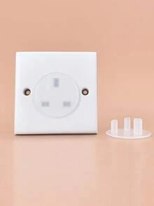 5/10pcs Children Socket Protector Covers, Anti-Electric Shock, Easy Install Power Switch - White - Multicolor - View 8