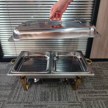 Stainless Steel Multi-Function Baking Tray, Food Warmer, Hot Pot Stove, Standard Size Buffet Chafing Dish, Includes Lid, Food Tray And Fuel Rack, Suitable For Hotel, Restaurant, Outdoor Use, - A - View 13