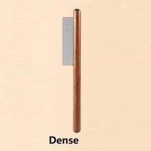 1pc Pet Hair Removal Comb, Wooden Handle Deshedding Slicker Brush, Pet Grooming Tool - Brown - View 7