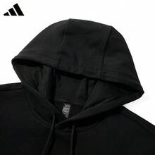 Adidas Men's Black Loose Fit Pullover Sweatshirt Long Sleeve Sportswear KA1501 - Black - View 3