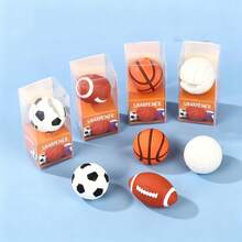 2PCS Creative Ball-Shaped Pencil Sharpeners - PVC Soft Rubber Pencil Sharpeners - Student Stationery Pencil Sharpeners - A - View 4