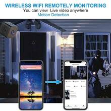1 buah Kamera WiFi Mini 1080P HD Kamera Keamanan Rumah, Penglihatan Malam Inframerah Sudut Lebar 150°, Peringatan Deteksi Gerakan, Tampilan Jarak Jauh Melalui Aplikasi Ponsel, Dilengkapi Kartu SD 32GB untuk Perekaman Berulang Kamera Pengawasan untuk Dalam Ruangan, Kantor, dan Monitor Hewan Peliharaan, Baterai 450mAh - Hitam - View 4