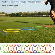 15pcs Multi-Functional Training Ring Set And Storage Bag (Random Agility Hoop Colors), Suitable For Various Sizes Of Agility Rings Used In Basketball And Football - Multicolor - View 9