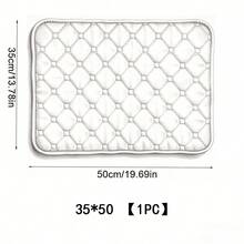1 pieza/2 piezas Almohadilla lavable antideslizante, absorbente y de secado rápido para orina de hámster/conejo, alfombrilla reutilizable para mascotas, adecuada para mascotas pequeñas en todas las estaciones - Blanco - Ver 13