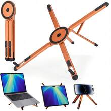 Magnetic Phone Stand, Aluminum Alloy Foldable Adjustable Desktop Base, 8-Position Multi-Angle Tablet Holder, Portable Universal Phone Stand, Compatible With Iphone Smartphones, Suitable For Home Office, Travel, Live Streaming - View 13
