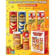 Potato Chip Spring Snake Prank Toy, Jumping Fake Snake Gag Prop, April Fool's Day Funny Surprise Gift - Multicolor - View 9