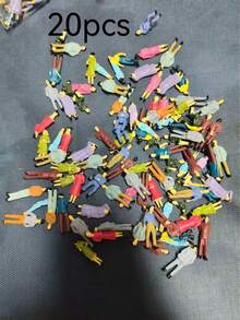 Figur miniatur ini terbuat dari plastik ABS berwarna-warni. Dengan warna-warna cerahnya, figur ini ideal untuk proyek DIY yang melibatkan model kereta api, diorama, model arsitektur, dan berbagai adegan lainnya. Cocok untuk usia 14 tahun ke atas. - Boneka warna-warni - View 11