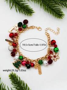 Multifunctional Minimalist Christmas Decor, European And American Style Santa Claus Cane, Christmas Tree Snowflake Bracelet - Style 4 - View 4