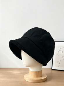 Women's Winter Bucket Hat, Warm Bell-Shaped Hat With Soft Faux Fur Trim, Comfortable Cold Weather Hat, Suitable For Autumn/Winter Outfits, Travel, Walking, Commuting, Shopping And Daily Fashion Accessory - Multicolor - View 2