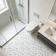 Self-Adhesive Floor Tiles, 20pcs/Pack, Size 20cm X 20cm. Waterproof Vinyl Floor Tiles With Self-Adhesive Backing, Suitable For Kitchen, Living Room, Bathroom And Bedroom - Terrazzo Color - Floral Floor Stickers - View 5
