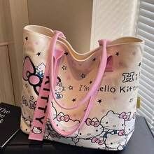 Hasbro Cute Cartoon Print Canvas Tote Bag, Stylish Shoulder Handbag, Large Capacity Reusable Shopping Bag For School Daily Travel Gift - Multi-color - View 4