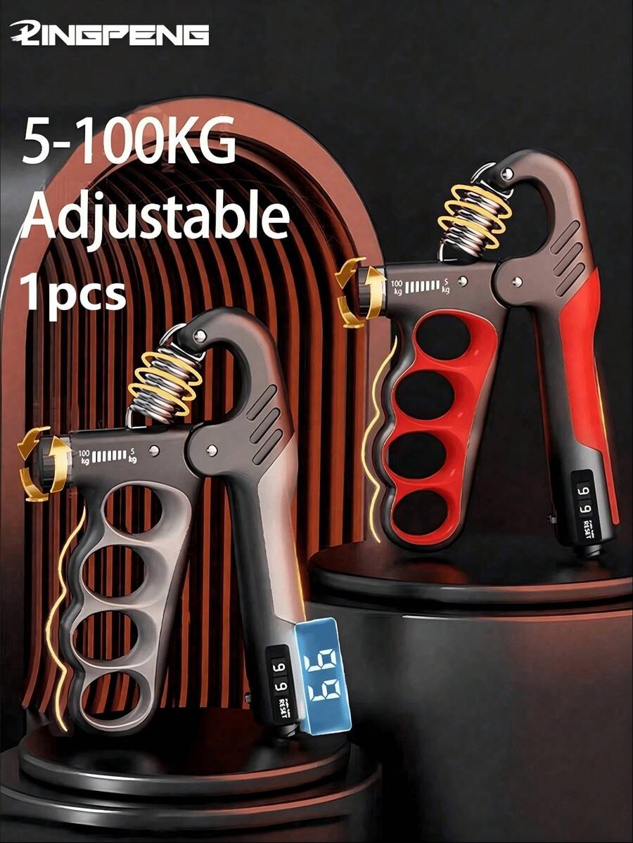 5-100kg Adjustable Grip Strength Trainer, Wrist Exerciser, Hand Grip Exerciser, Muscle Recovery, Fitness Hand Strength Training Accessory, Sports, Gym, Home Workout. Perfect Father's Day Gift. - Multicolor - View 1