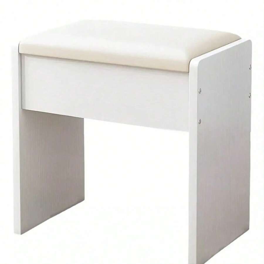 Silla De Tocador Moderna Para Sala De Maquillaje,Silla de cómoda,Silla de dormitorio, Exquisito y pequeño - Negro - Ver 1