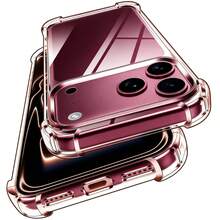 透明不泛黃軟殼，相容 iPhone 18 Pro Max 18 Pro，防震防摔透明手機殼，相容 iPhone 17 Pro Max 16 Pro Max 17e 16e 15 13 14 11 12 Mini XS Max XR 7 8 Plus SE 2020 SE 2022 - 無色 - 查看 9