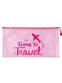 Large Capacity Multi-Function Document Storage Bag, Airplane Theme Mesh Document Storage Bag/Passport Organizer, Portable ID Card, Boarding Pass, Card Holder, Passport Storage Bag For Travel, Transparent Storage Bag, Holiday Gift, Travel Gift - Multicolor - View 12