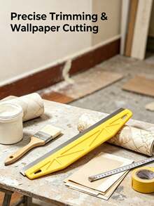 Professional 12-Inch Heavy Duty Metal Paint Trimming Tool With Ergonomic Handle And Blade, Suitable For Precise Trimming, Wallpaper Cutting And Wall Paint Isolation System, Durable Yellow Trimmer For Home And Commercial Use - Multiple Styles - View 2