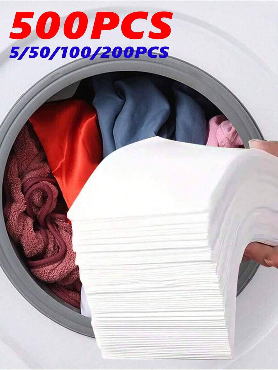 500/300/200/100/50/5pcs Colour Catcher Sheet Proof Color Absorption Paper Anti Cloth Dyed Leaves Laundry Color Run Remove Sheet In Washing Machine