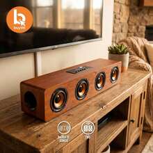 Bocina Tipo Barra de Sonido, Diseño Madera, USB,, FM, Sonido Potente para Hogar XUOE - 1 - Ver 3