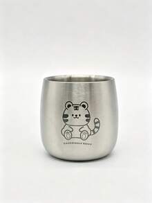 Children's 304 Stainless Steel Double-Wall Water Cup (Cartoon Bear, Tiger, Dinosaur) – Baby Feeding Cup/Home Tableware - Multicolor - View 7