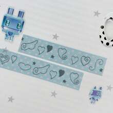 1pc Toothache Polka Dot & Star Washi Tape Basic Style Planner Decoration Material Tape - Multicolor - View 7