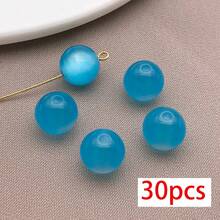 30pcs Resin 10mm Assorted Colors Cat Eye Stone Spacer Beads Round Polished Cat's Eye Loose Beads For DIY Bracelets Necklaces Beading Jewelry Making - Multicolor - View 23
