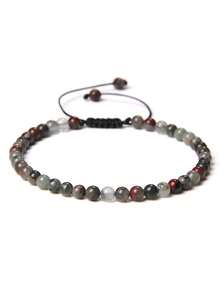 4mm Fine Bead Bracelet, Adjustable Natural Stone Semi-Precious Gemstone Yoga Beads Handmade Bracelet Jewelry - Bracelet - View 34