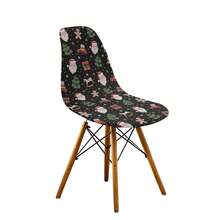 1/2/4/6pcs Christmas Print Shell Chair Covers, Removable And Washable, Suitable For Home, Hotel, Banquet - Multicolor - View 27