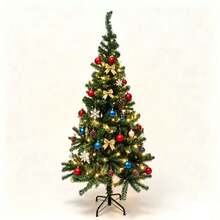 This Realistic Artificial Christmas Tree Is Made Of High-Quality PVC Material, Comes With A Sturdy Metal Foldable Stand. Available In 6 Sizes: 60cm,90cm,120cm,150cm,180cm,210cm. Easy To Assemble And Store. Reusable For Many Holiday Seasons. - Green - View 15