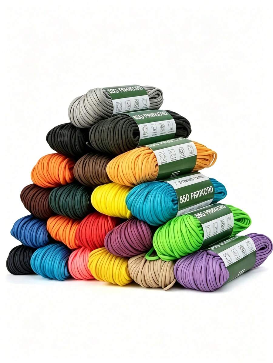 30m Paracord High-Strength Polyester Rope/1181.1 Inches 7-Strand Core, 4mm Rope, 249.48 KG Tensile Strength, Suitable For DIY Crafts, Camping, Clothing, Decoration (Not Suitable For Parachuting And Other Extreme Sports) - White - View 1