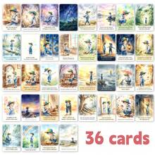 36Pcs Cozy Watercolor Kindness Cards, Gentle Boy & Kitten Illustration Quote Flashcards, Inspirational Art Cards For Journaling, Desk Decor & Gift - Multicolor - View 9