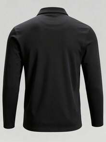 3pcs Men's Spring/Autumn Soft Comfortable Breathable Business Casual Golf Sports Long Sleeve Polo Shirts With Chest Pocket - Multicolor - View 3