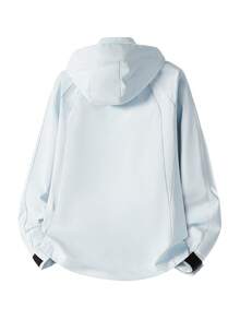 NBCT Women's 2-In-1 Colorblock Outdoor Jacket, Drawstring Hood, Hook And Loop Cuffs, Zipper Pockets, Urban Casual Hiking Travel Sports Top Outerwear - Removable Inner Basket - View 3