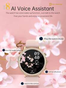 D8 Luxury Smart Watch With Rhinestone Bezel, 1.32-Inch HD Touch Screen, Wireless Bluetooth Call, Answer And Dial, IP68 Waterproof, 100+ Fitness Sports Modes, Heart Rate, Blood Oxygen, Sleep Monitoring, Calorie Counting, Compatible With Android And IOS - View 9