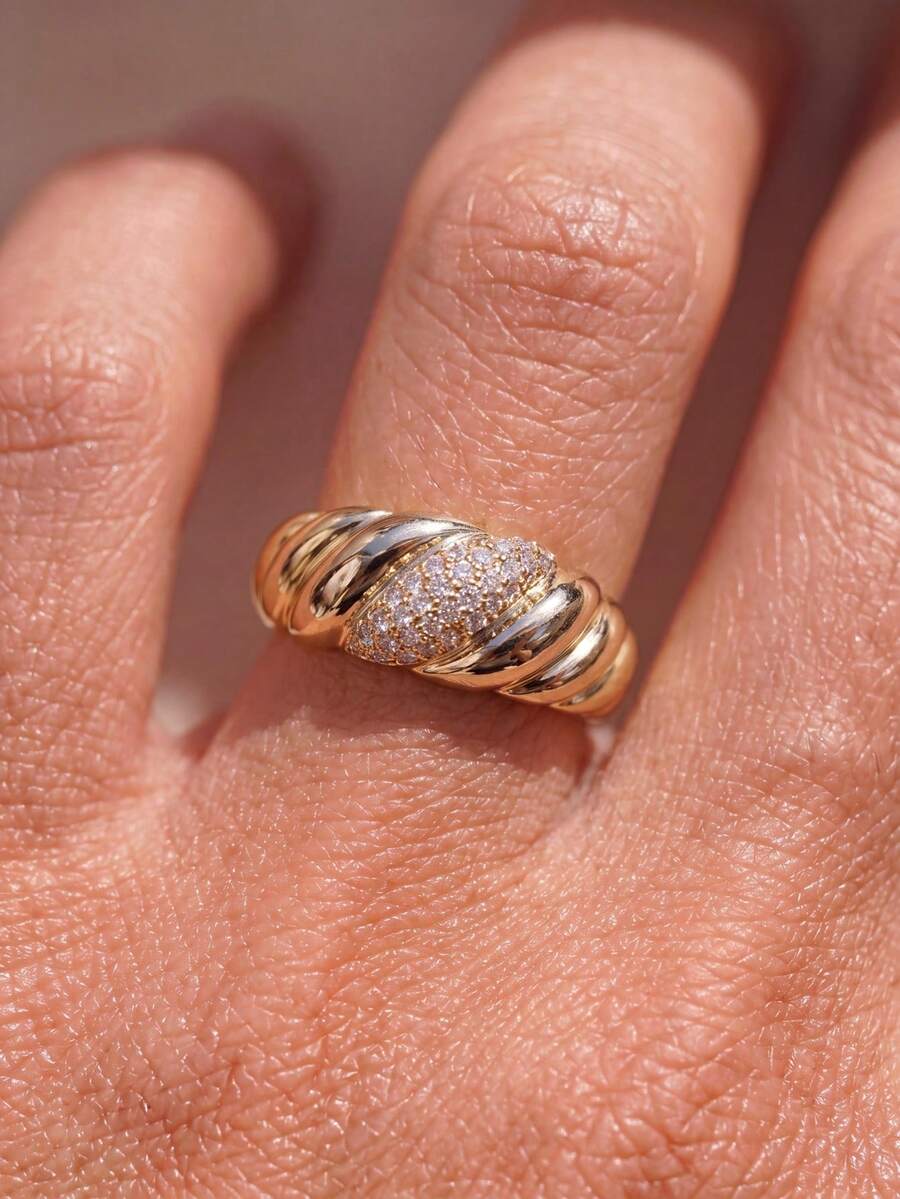 1pc Vintage Black Cross Ring, Women's Eternal Ring, Exquisite Jewelry Gift - Creative Croissant - View 1
