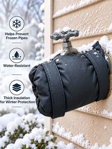 Thickened Faucet Anti Freezing Insulation Cover Outdoor Water Pipe Anti Freezing Dust Cover To Prevent The Faucet From Freezing Winter Insulation Artifact Reusable Easy To Remove For Home Garden Kitchen Various Outdoor Environments Winter Essential - A - View 6