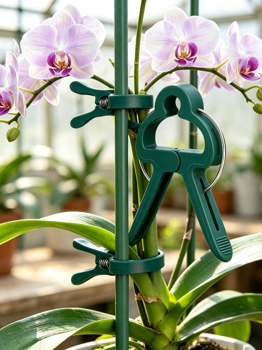 20pcs Garden Plant Clips, Plastic Gardening Clips, Butterfly Orchid Tomato Vine Branch Fixing Support Clips - A - View 1