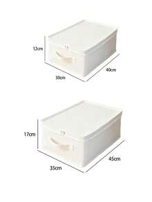 Baby Nursery Fabric Storage Bag With Transparent Window, Double-Sided Zipper, Reinforced Handles, Large Capacity Foldable Storage Box For Baby Clothes, Blankets, Toys Organizer - Multicolor - View 6